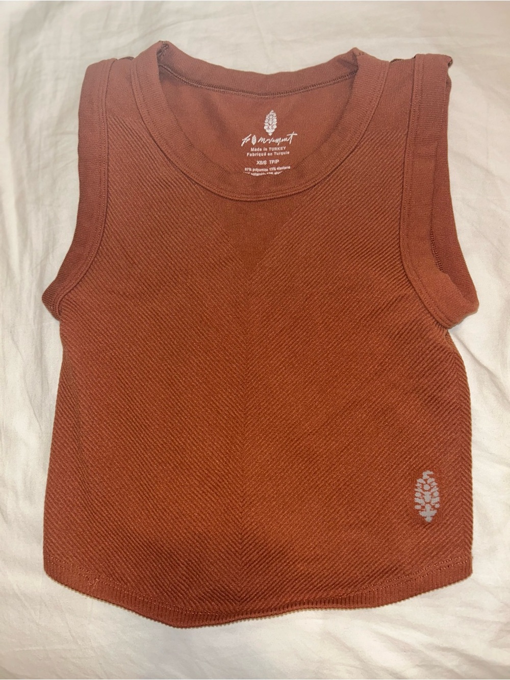 FP Movement by Free People Ribbed Tank in Terracotta
